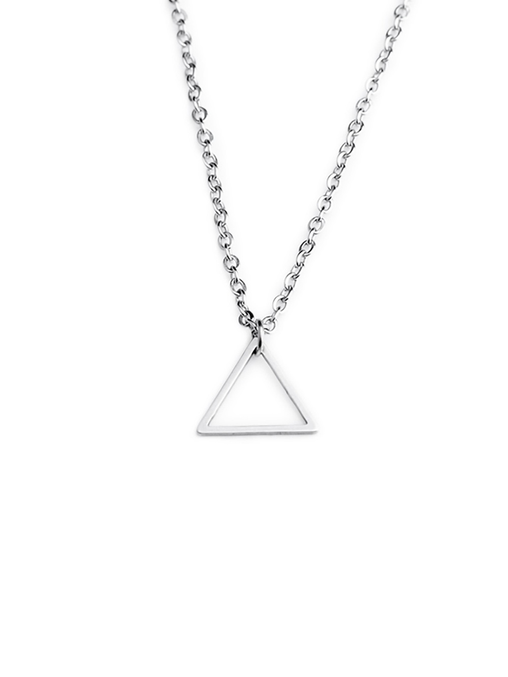 Triangle Fire Element Pendant Necklace in Silver